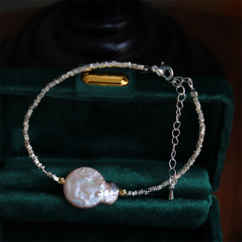 Baroque Pearl Silver Bracelet