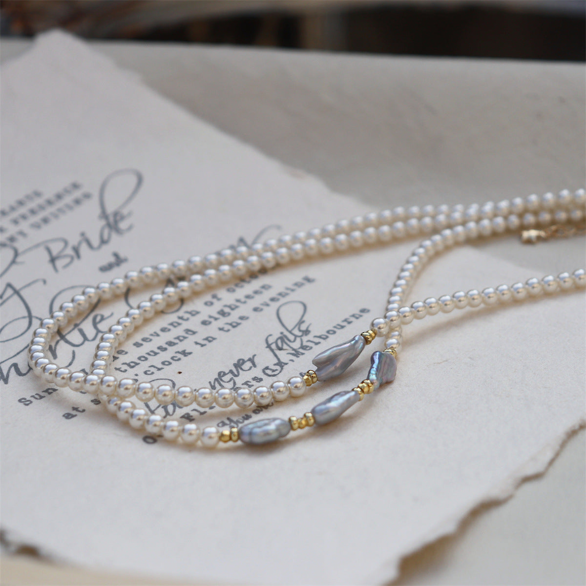 Moonlight Keshi Pearl Necklace (Single Pearl)