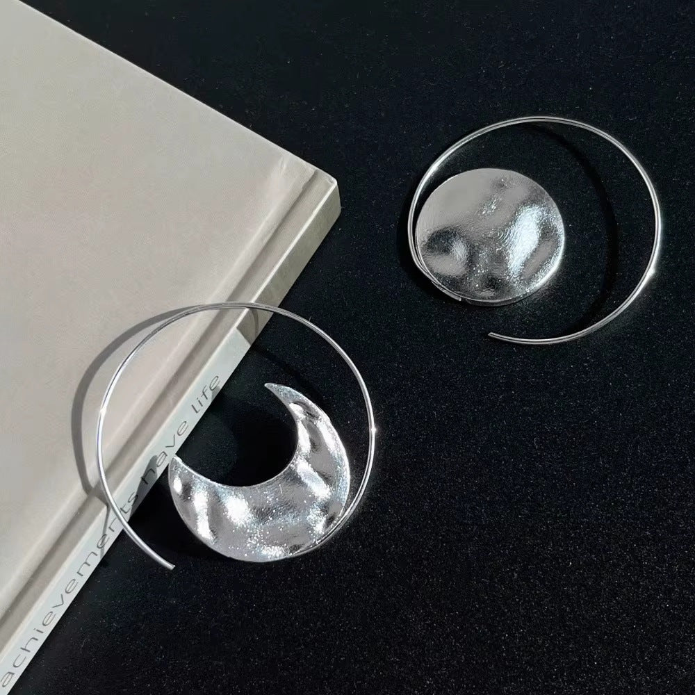Celestial Balance Asymmetrical Hoop Earrings