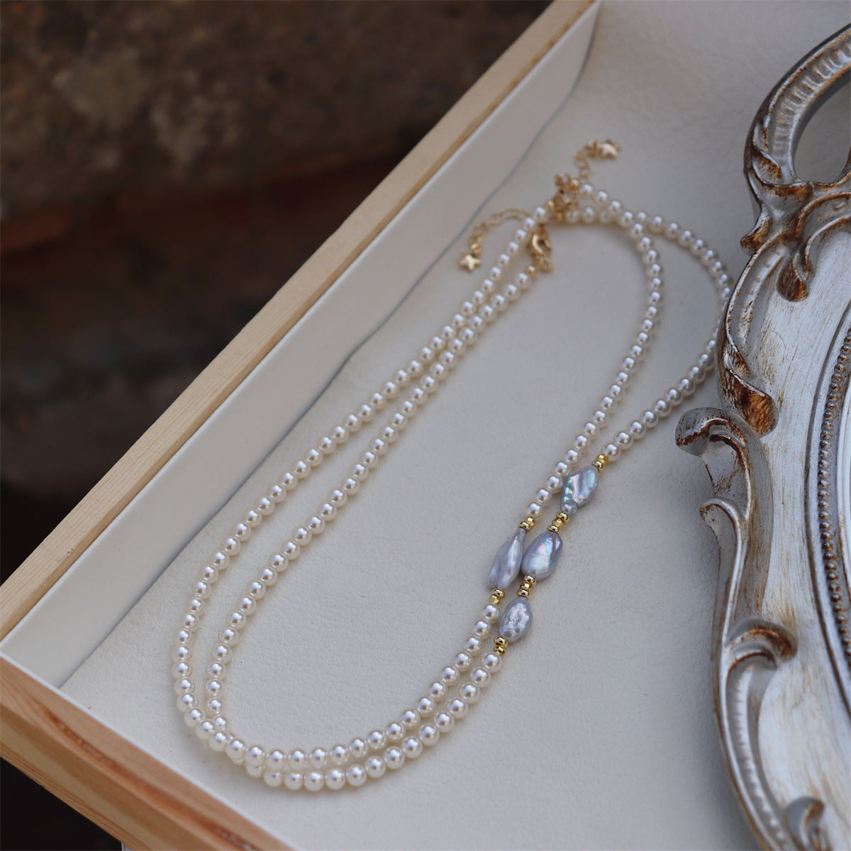 Moonlight Keshi Pearl Necklace (Single Pearl)