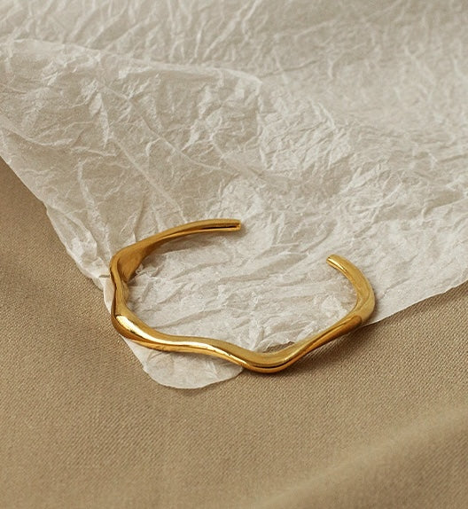Golden Curve Cuff Bracelet