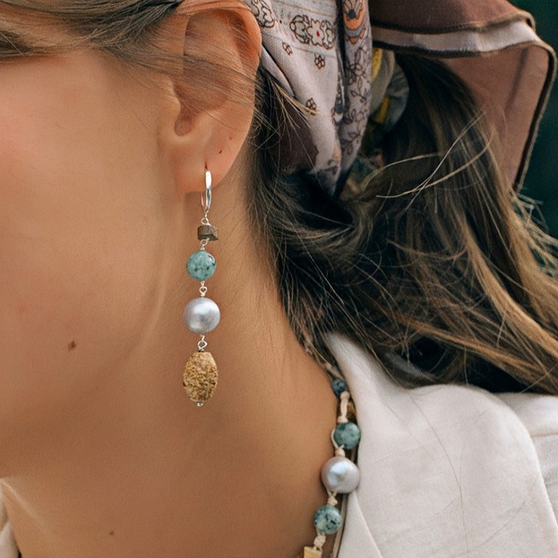 Oasis Shore Beaded Drop Earrings