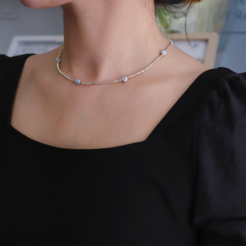 Stardust Baroque Pearl Necklace