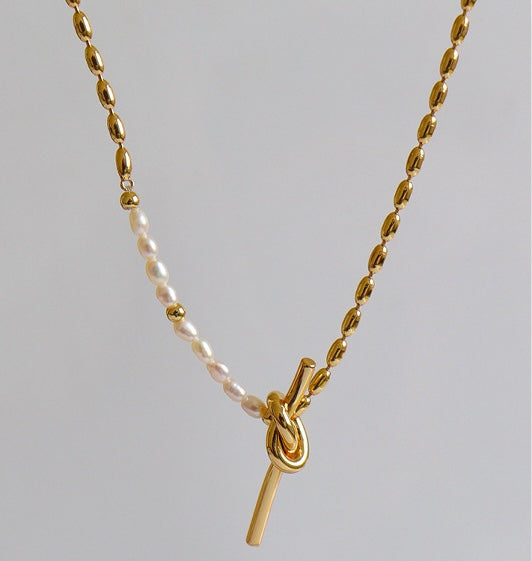 Twist Pearl Chain Necklace