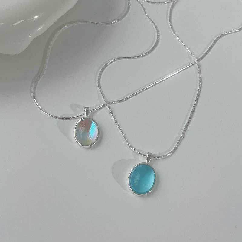 Selene Moonstone & Aquamarine Necklace