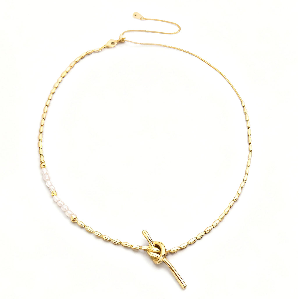 Twist Pearl Chain Necklace