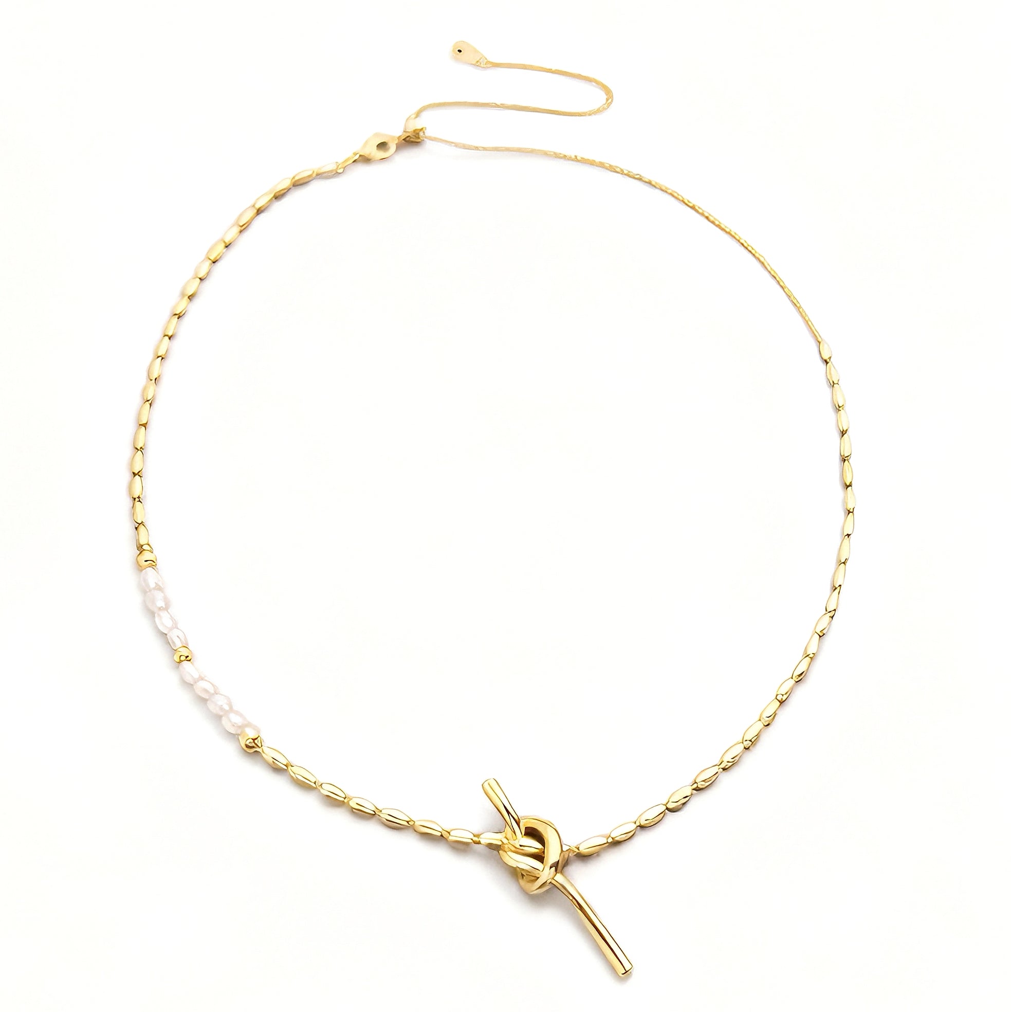 Twist Pearl Chain Necklace