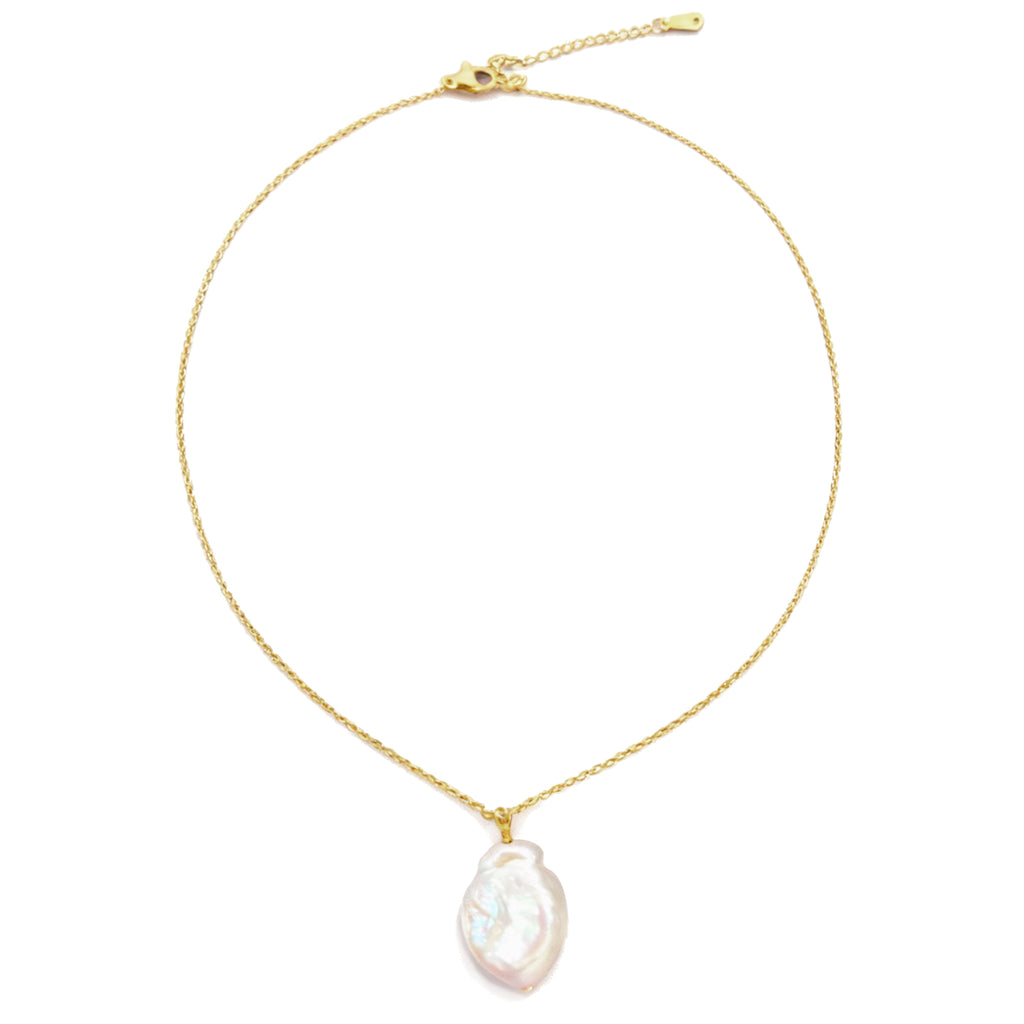 Iridescent Baroque Pearl Necklace