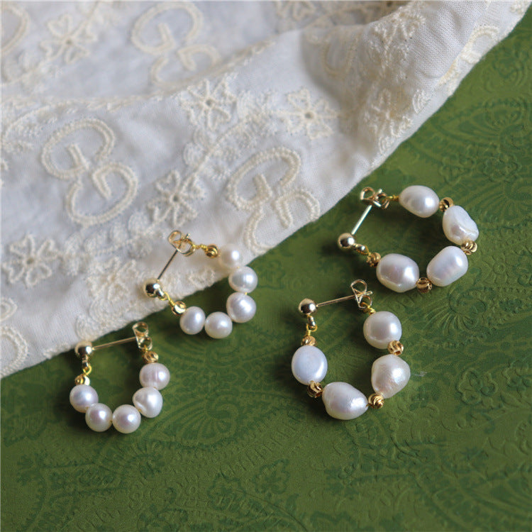 Golden Glow Pearl Earrings