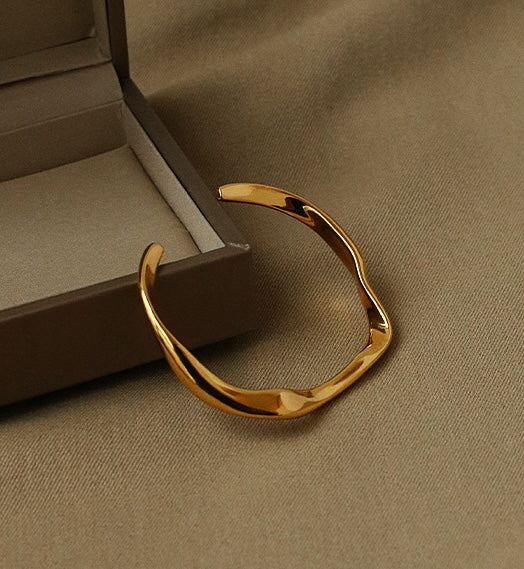 Golden Curve Cuff Bracelet