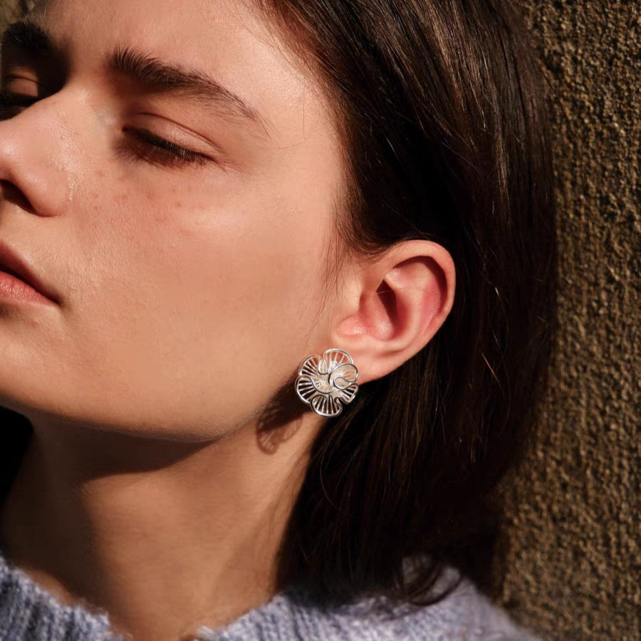 Silver Bloom Earrings