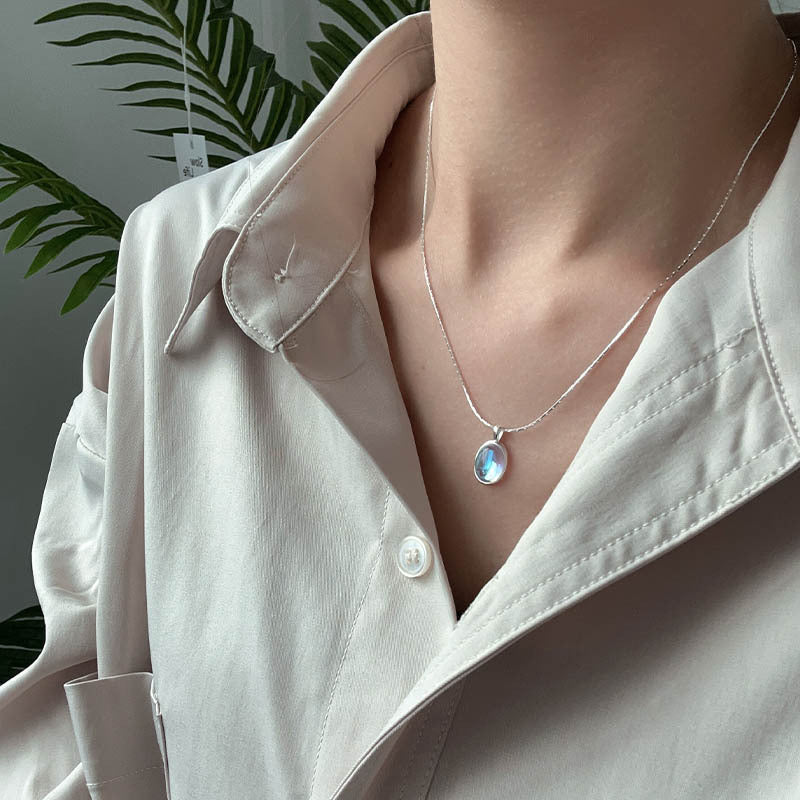 Selene Moonstone & Aquamarine Necklace