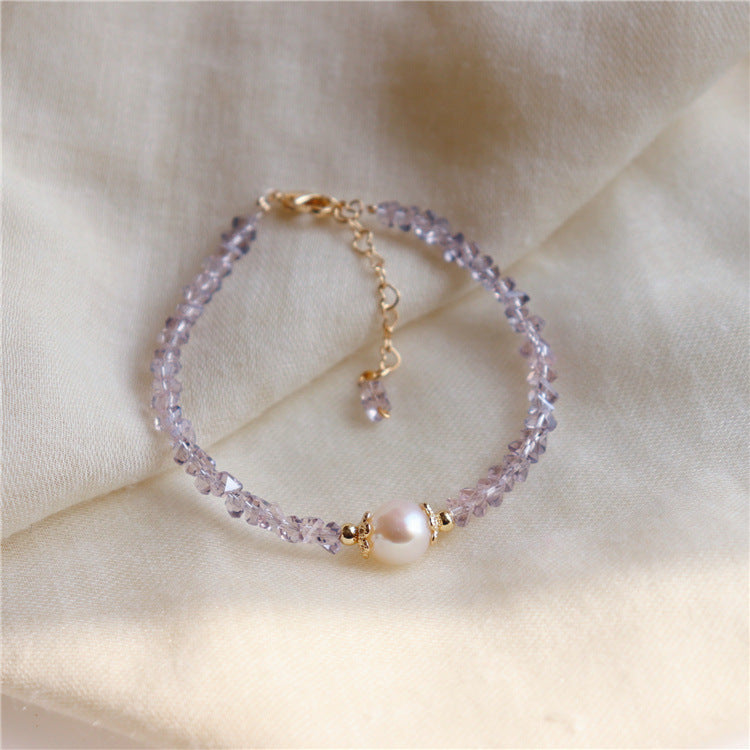 Amethyst Pearl Bracelet
