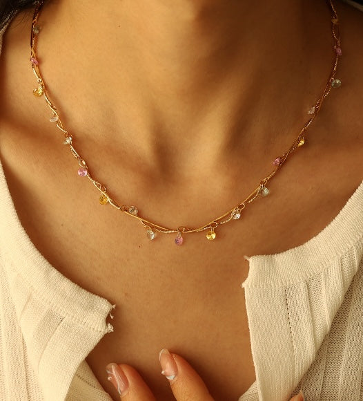 Floral Gem Necklace