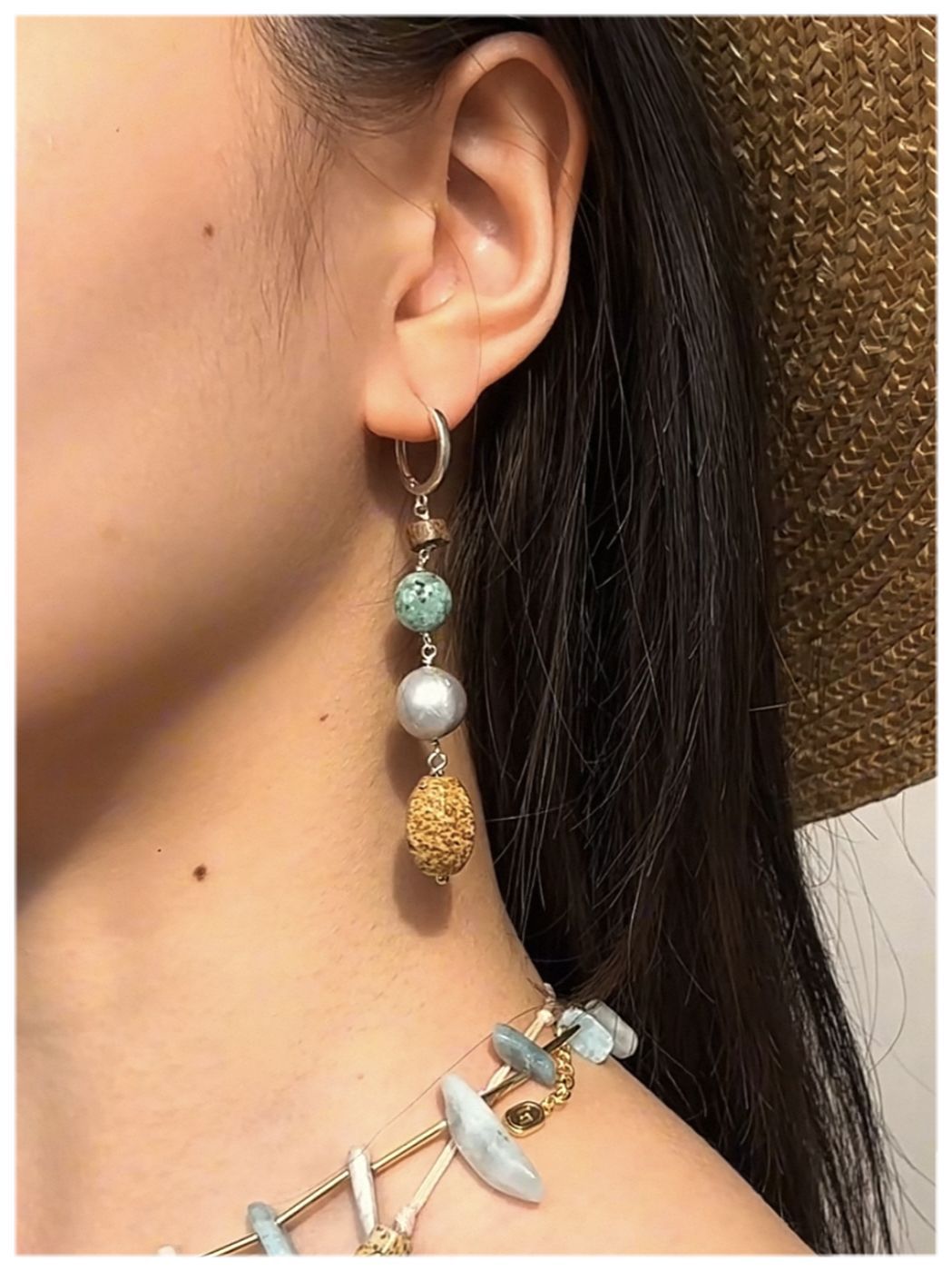 Oasis Shore Beaded Drop Earrings