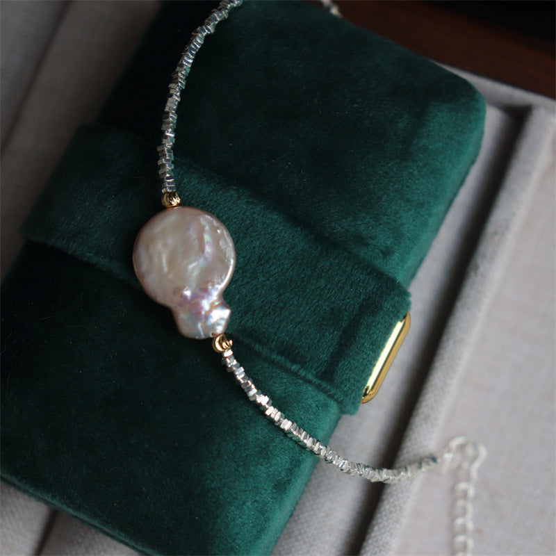 Baroque Pearl Silver Bracelet