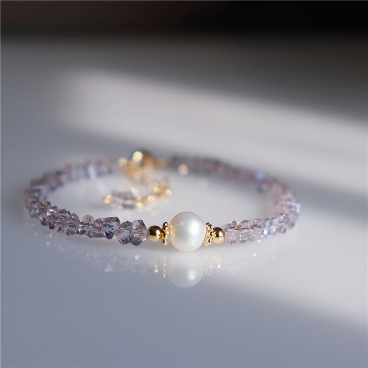 Amethyst Pearl Bracelet