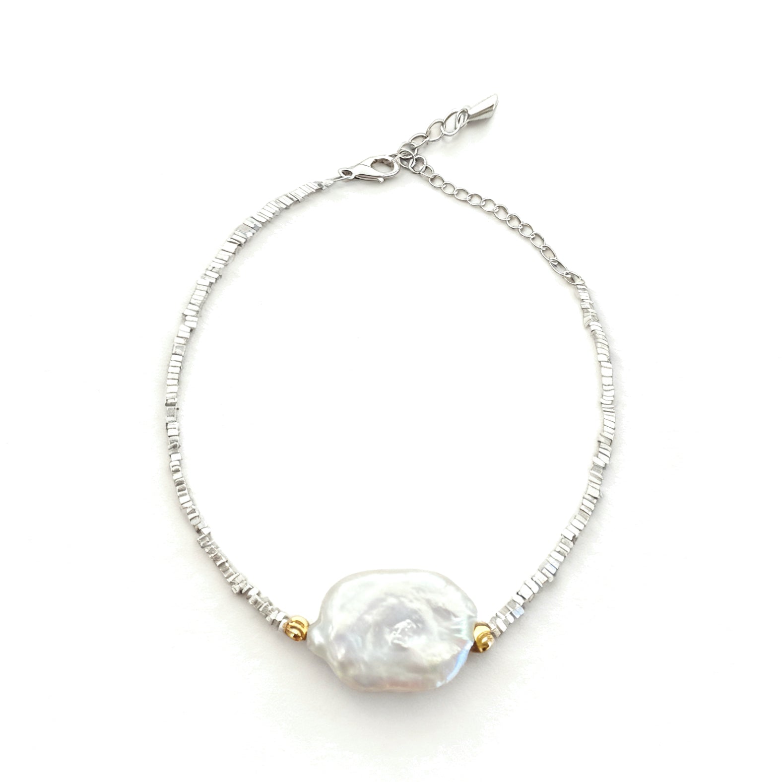 Baroque Pearl Silver Bracelet