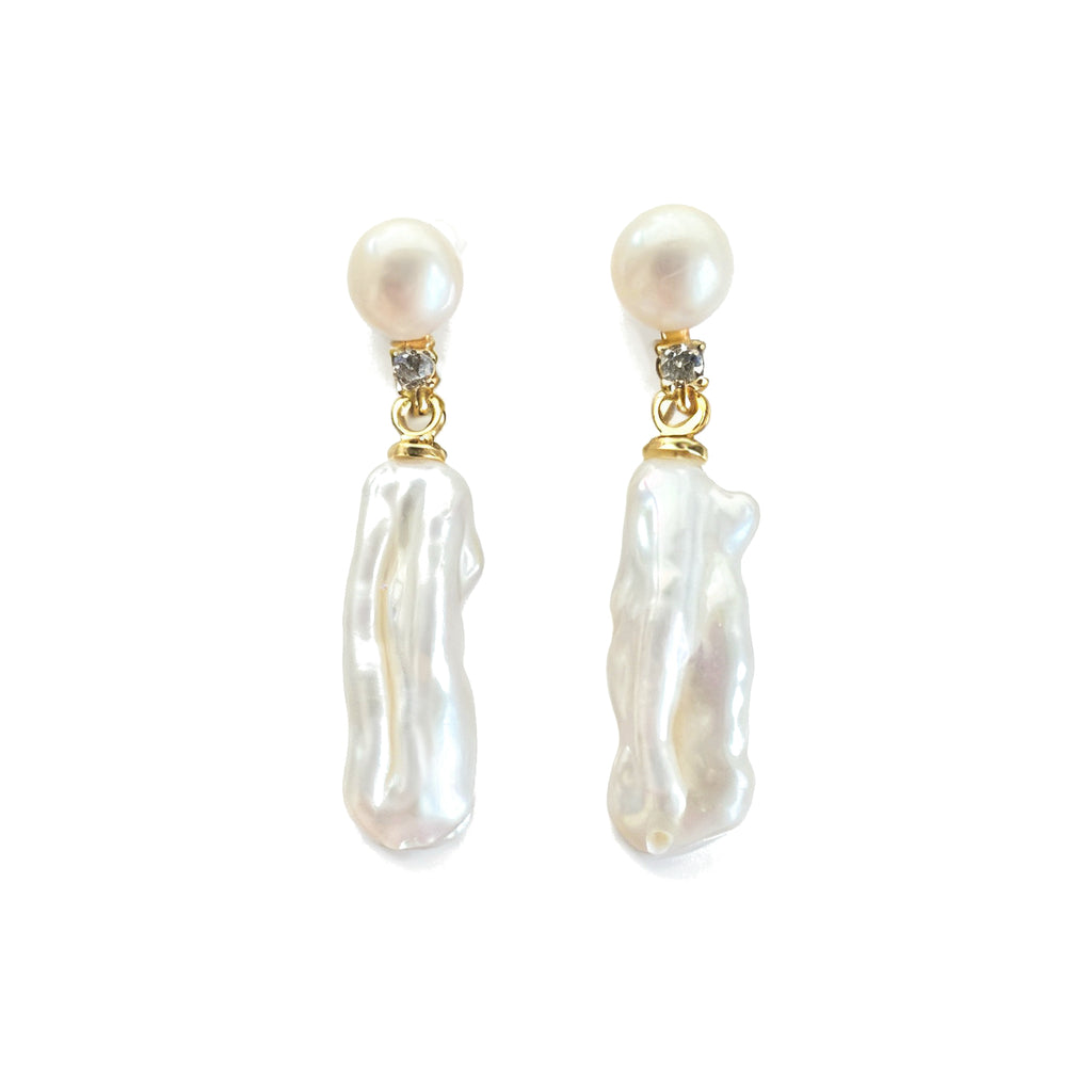 Baroque Elegance Pearl Earrings