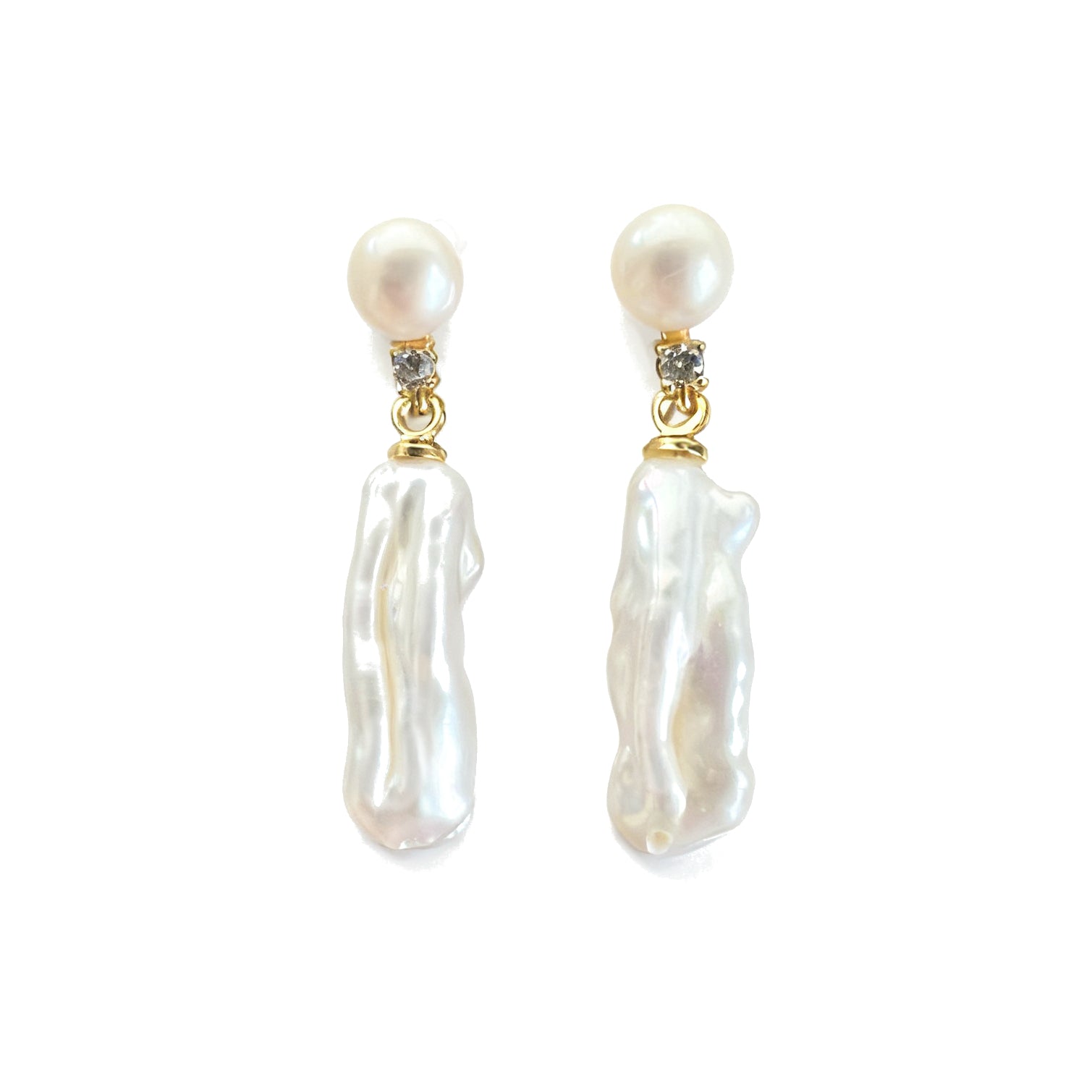 Baroque Elegance Pearl Earrings