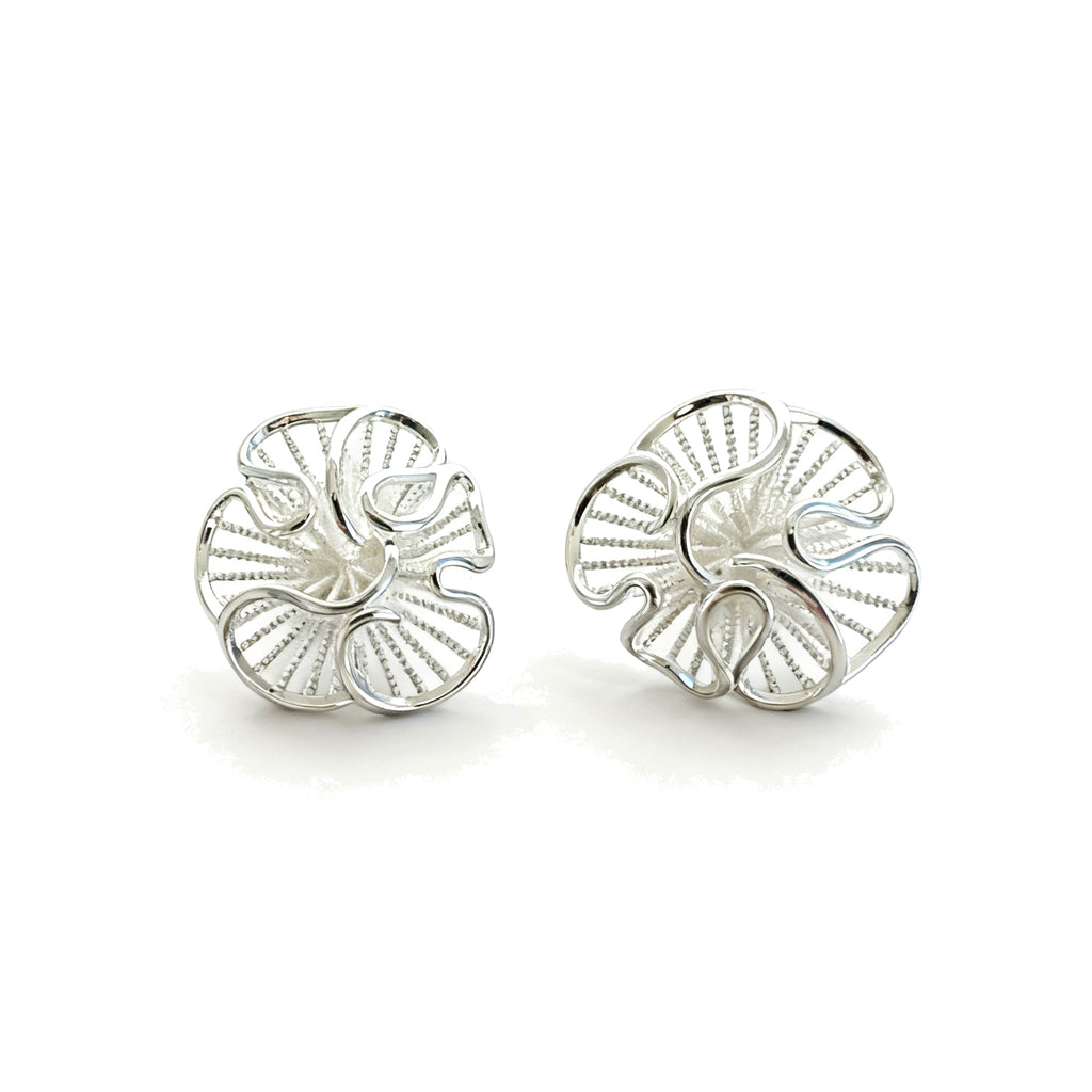 Silver Bloom Earrings