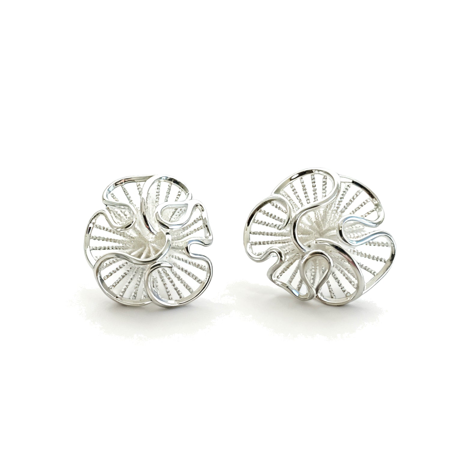 Silver Bloom Earrings