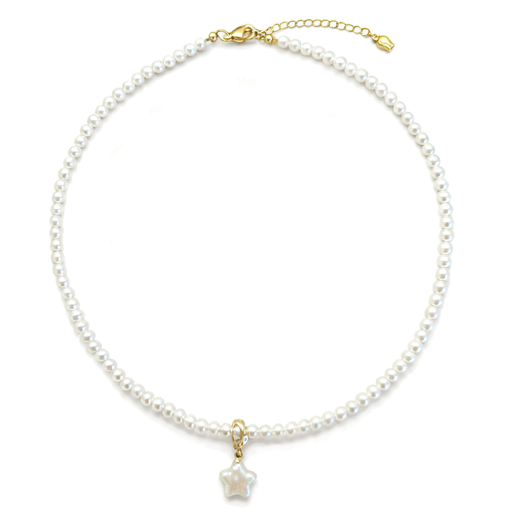 Starlit Pearl Pendant Necklace