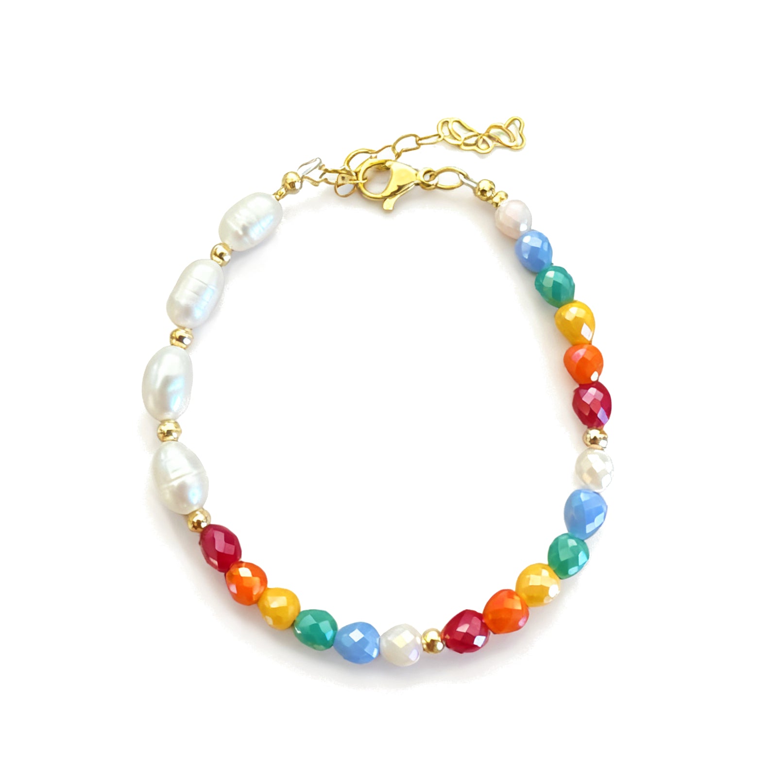 Pastel Bloom Pearl Bracelet
