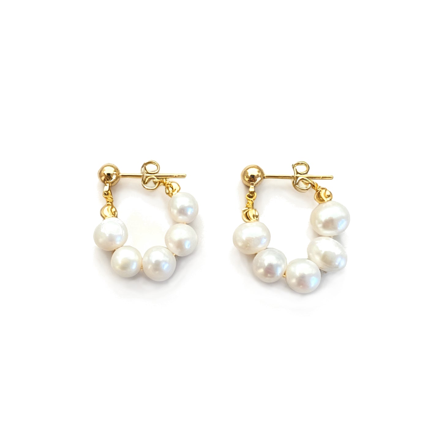 Golden Glow Pearl Earrings