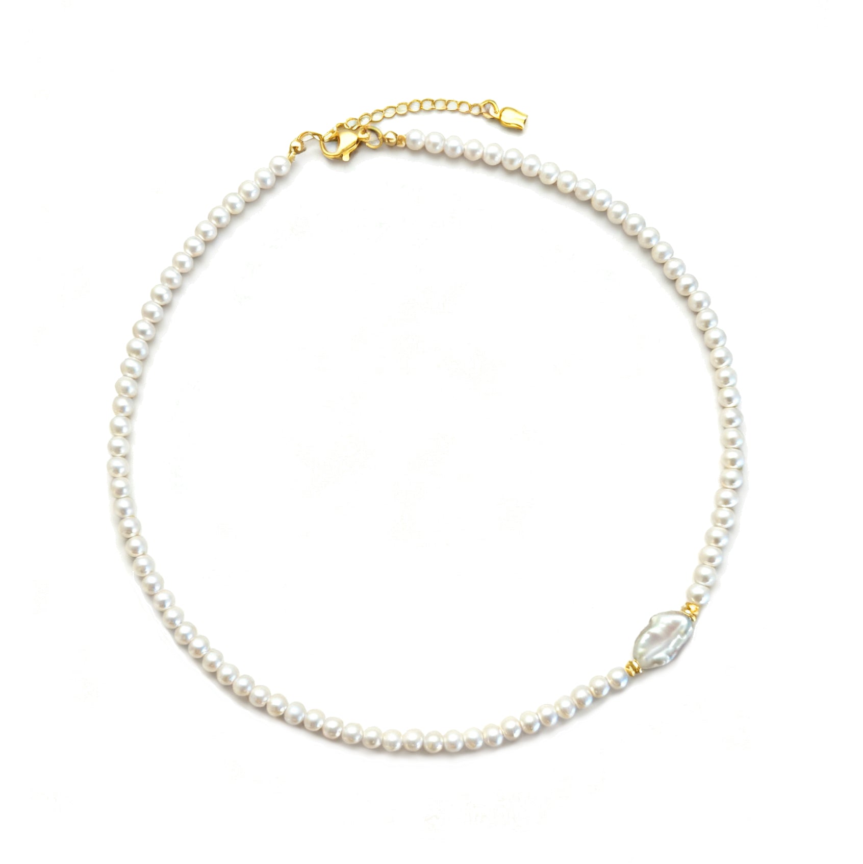 Moonlight Keshi Pearl Necklace (Single Pearl)