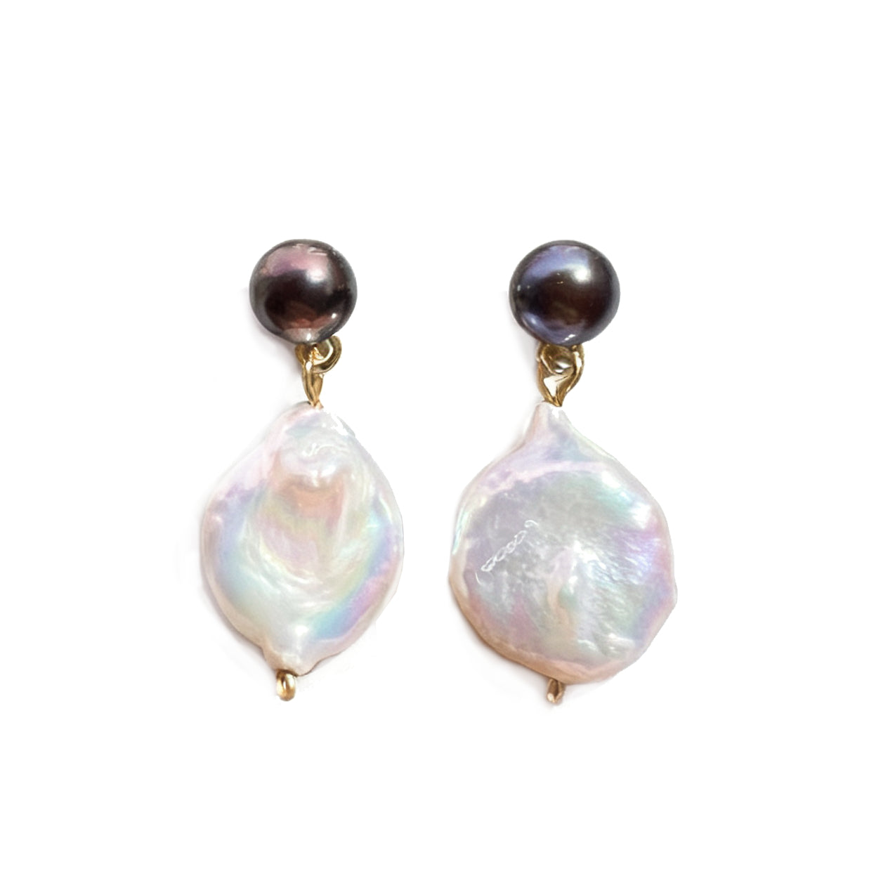 Courtly Noir Pearl Earrings