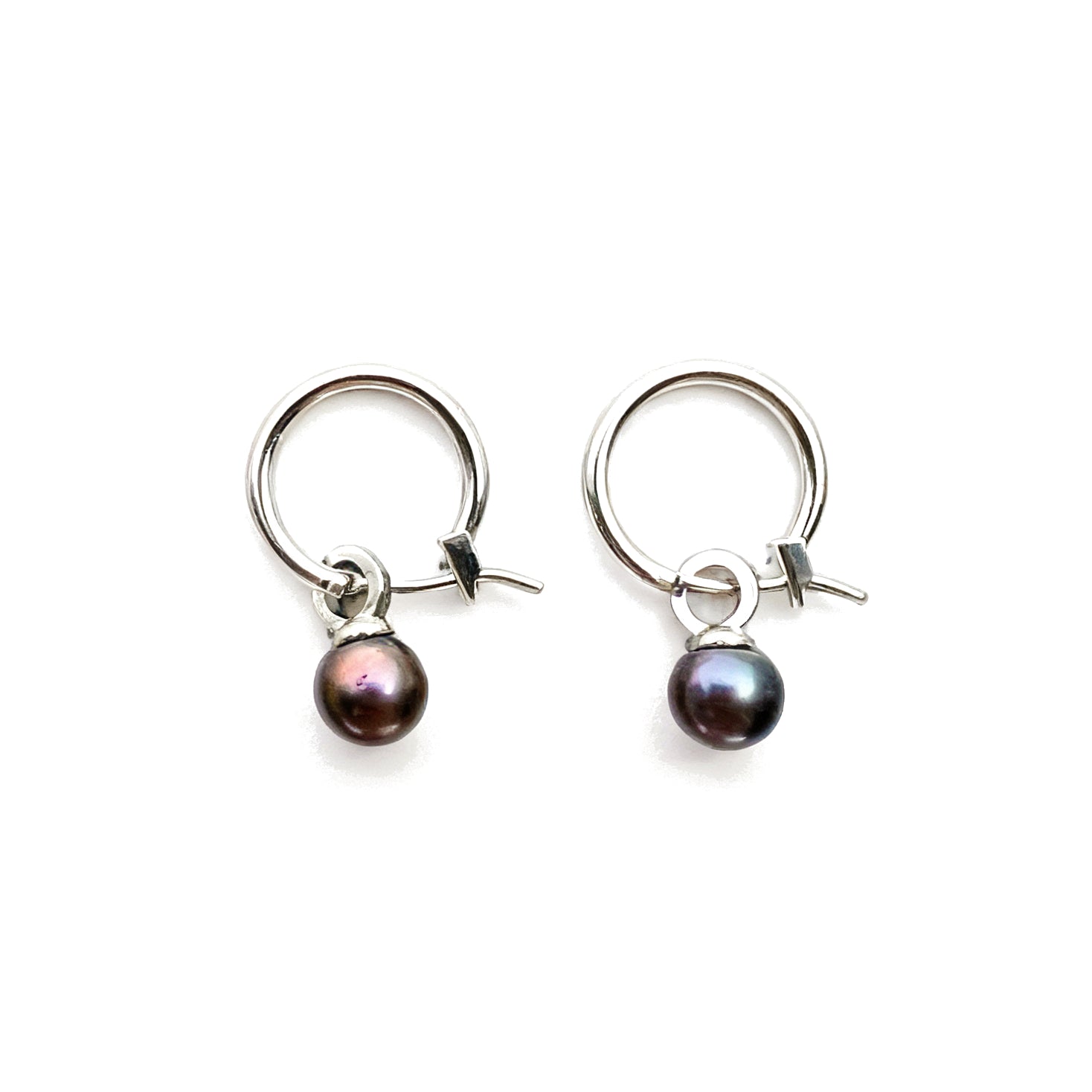 Midnight Dew Pearl Earrings